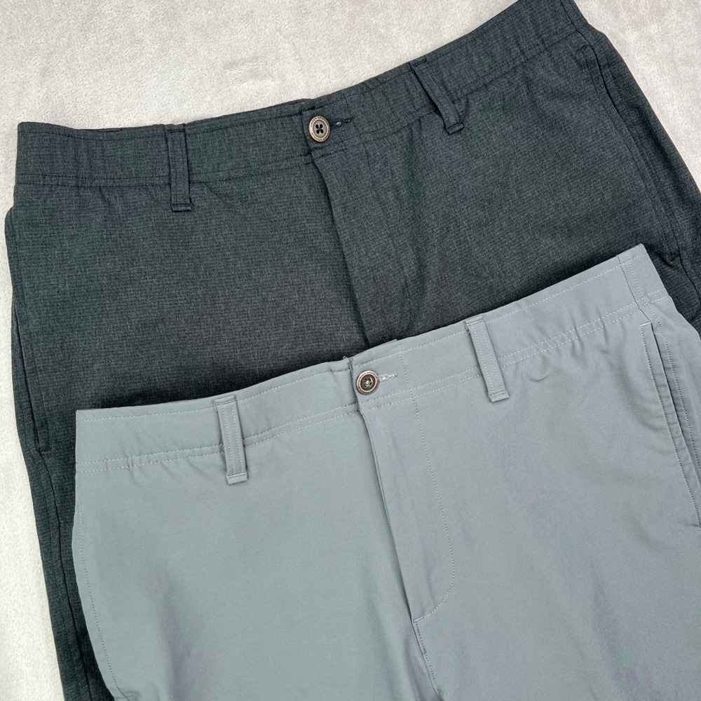 Under Armour Performance Golf Shorts Mens 34 Grey Charcoal Bundle Flat Front 2pk